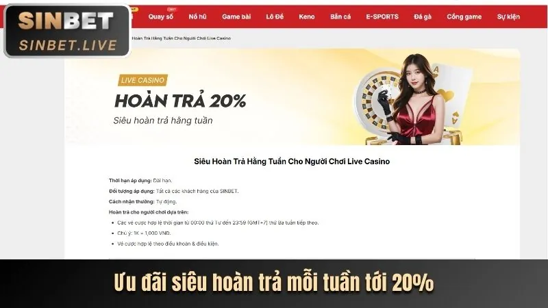 Thưởng nạp lại 18win